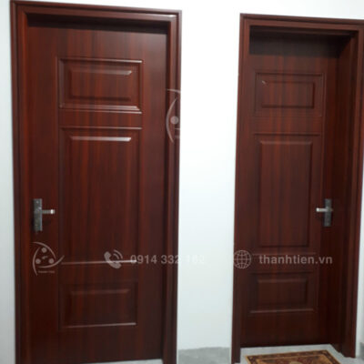 Cửa thép chung cư an toàn, chống cháy có vân gỗ đẹp