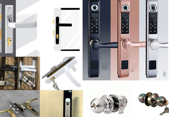 các loại khóa cửa nhôm kính