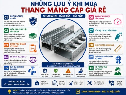 Kinh nghiệm chọn mua thang máng cáp giá rẻ chất lượng