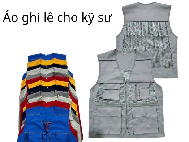 Áo gile kỹ thuật cho nhân viên hiện trường