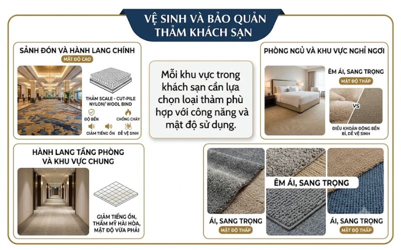 Bảo quản thảm khách sạn đúng cách