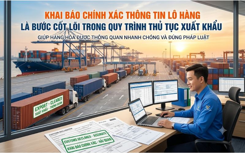 Khai báo hải quan hàng xuất khẩu