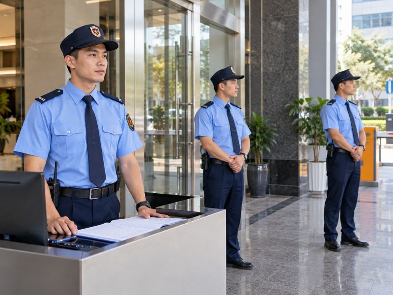 Áo bảo vệ cộc tay giá rẻ Hà Nội theo vị trí trực