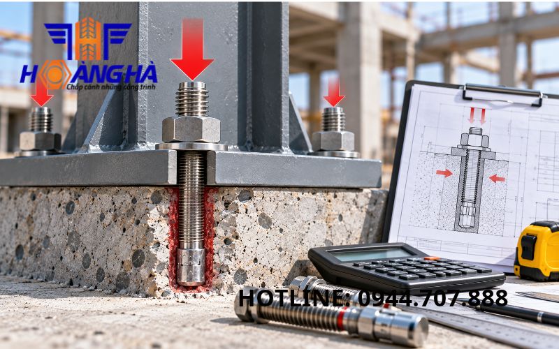 Cách xác định khả năng chịu tải của bulong hóa chất