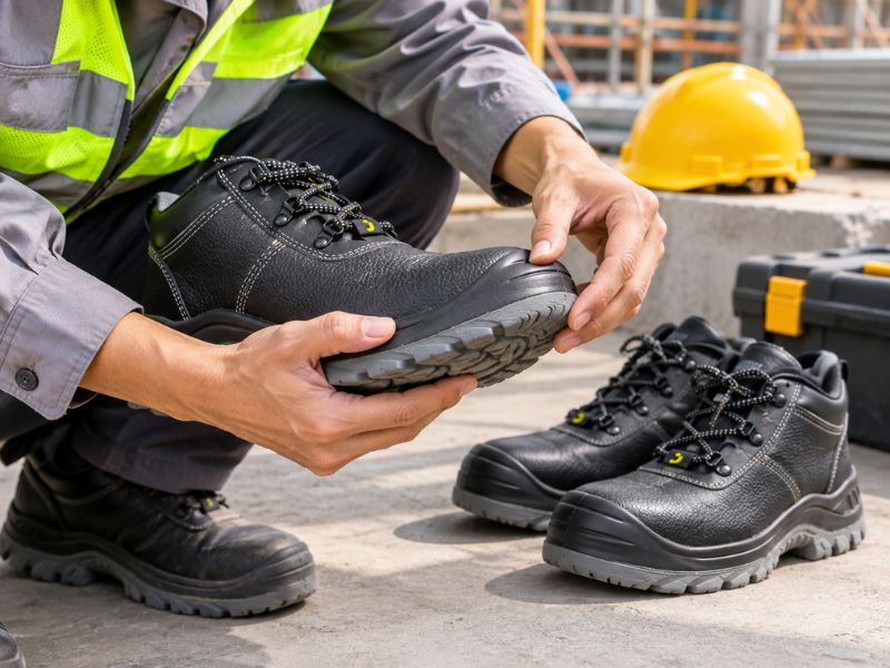 Kiểm tra giày bảo hộ trước khi sử dụng
