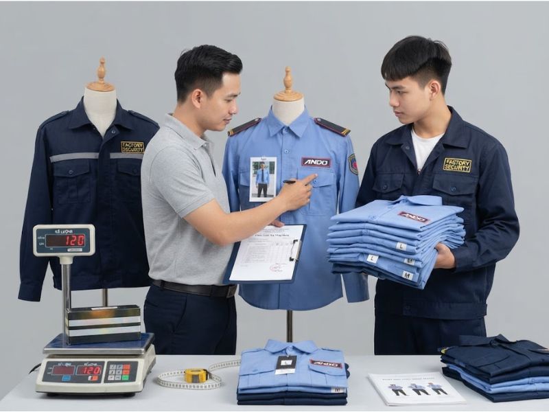 Quy trình đặt quần áo bảo vệ may sẵn