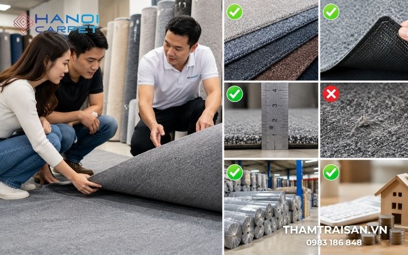 Kinh nghiệm chọn thảm cuộn trải sàn giá re 