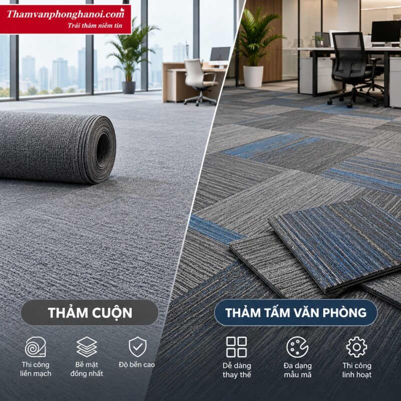 Thảm cuộn và thảm tấm