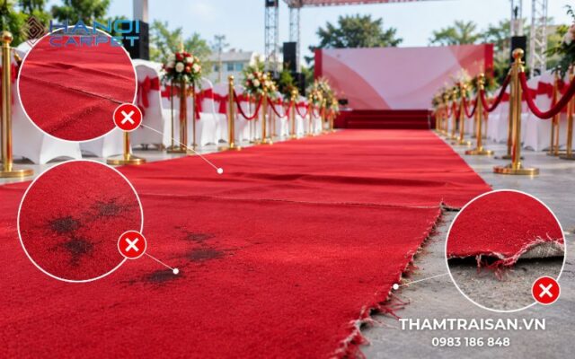 Những sai lầm cần tránh khi mua thảm sự kiện giá rẻ