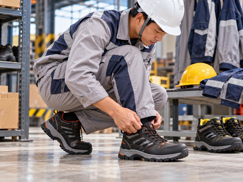 Cách thử giày bảo hộ đúng trước khi mua